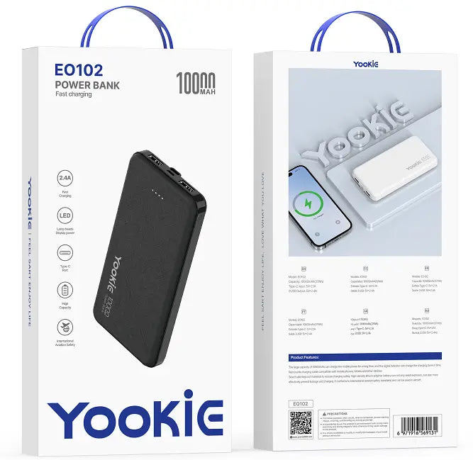 Power Bank Yookie EO102 | 10000mAh Carga Rápida