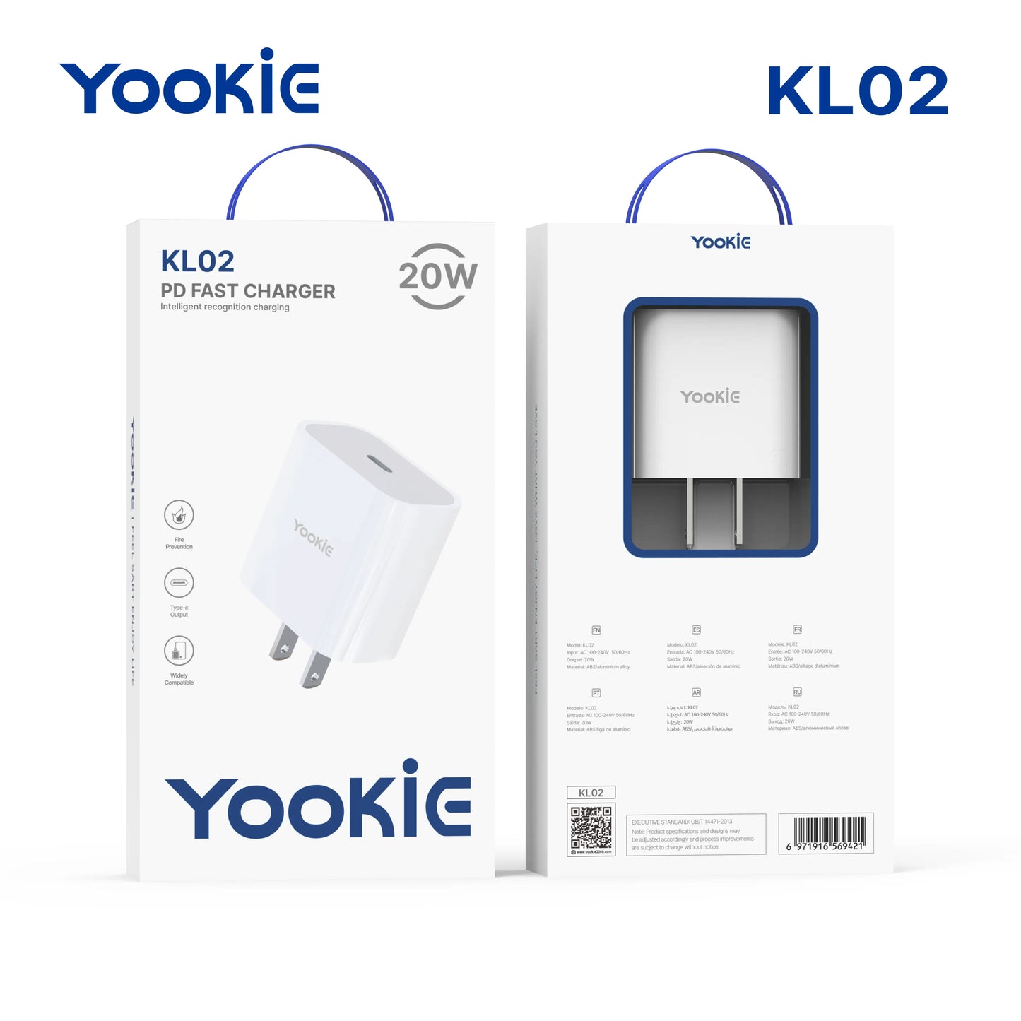 Cubo carga rápida  | Yookie KL02 de 20W