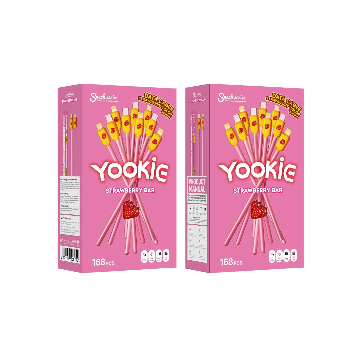 Cable de datos de carga | Yookie Strawberry Bar Sweeten