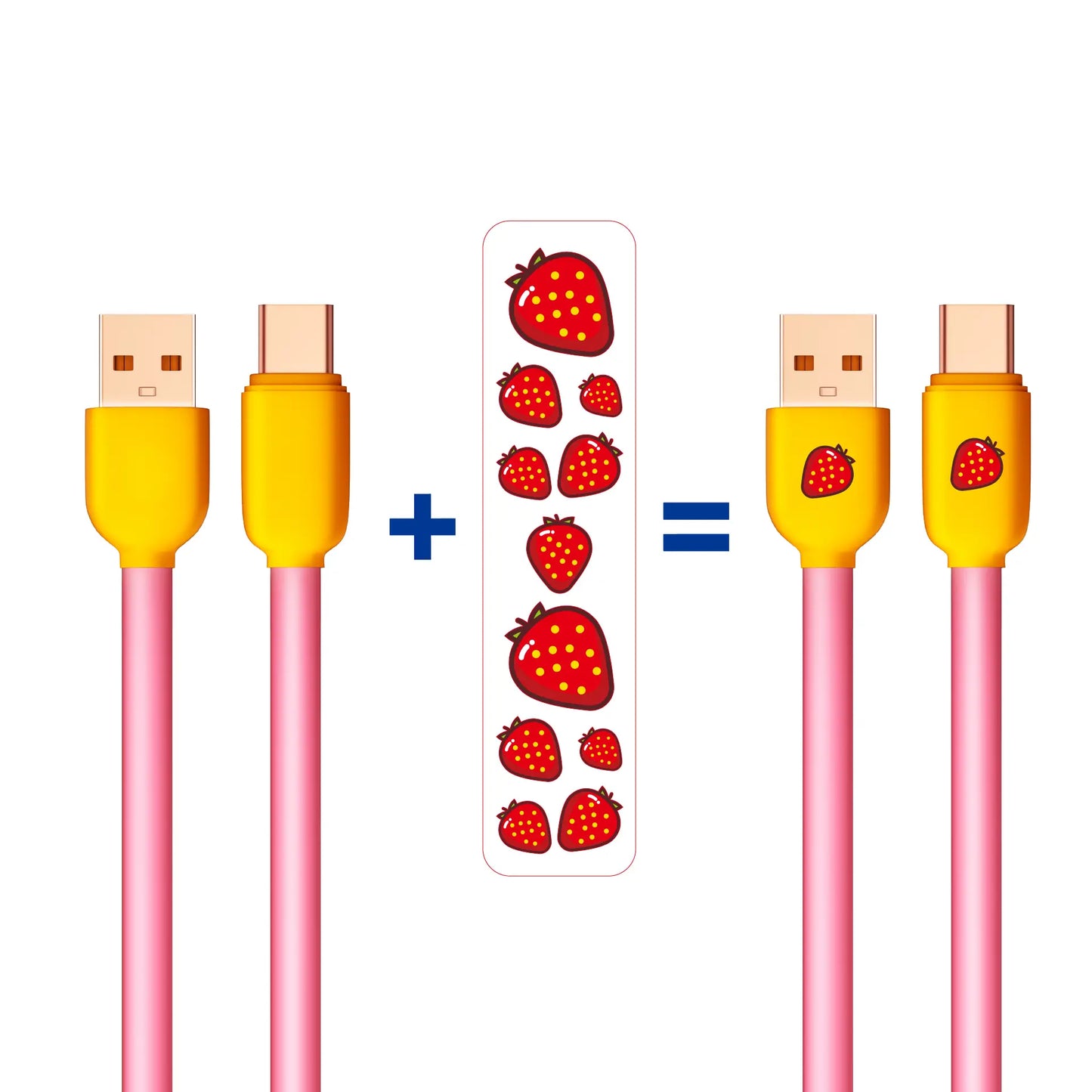 Cable de datos de carga | Yookie Strawberry Bar Sweeten
