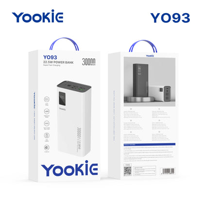 Power Bank Yookie YO93 | 30000mAh Carga Rápida